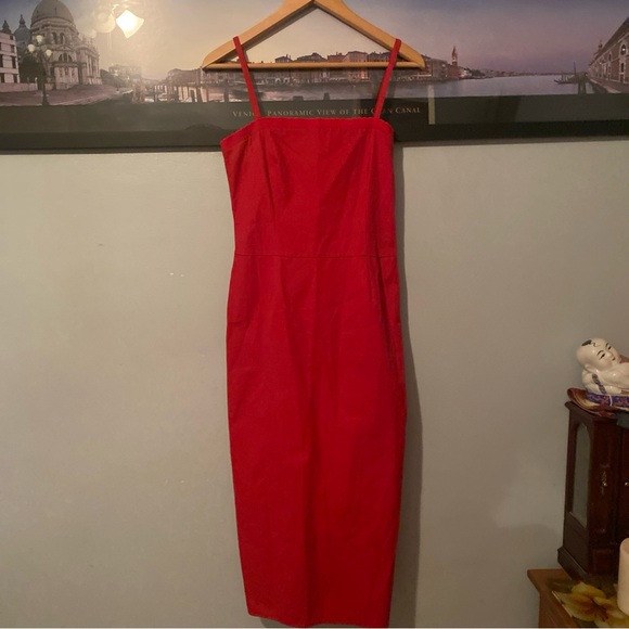 Miu Miu Dresses & Skirts - Miu Miu Striking Red Midi Dress SOLD.!! Do Not Buy.!!